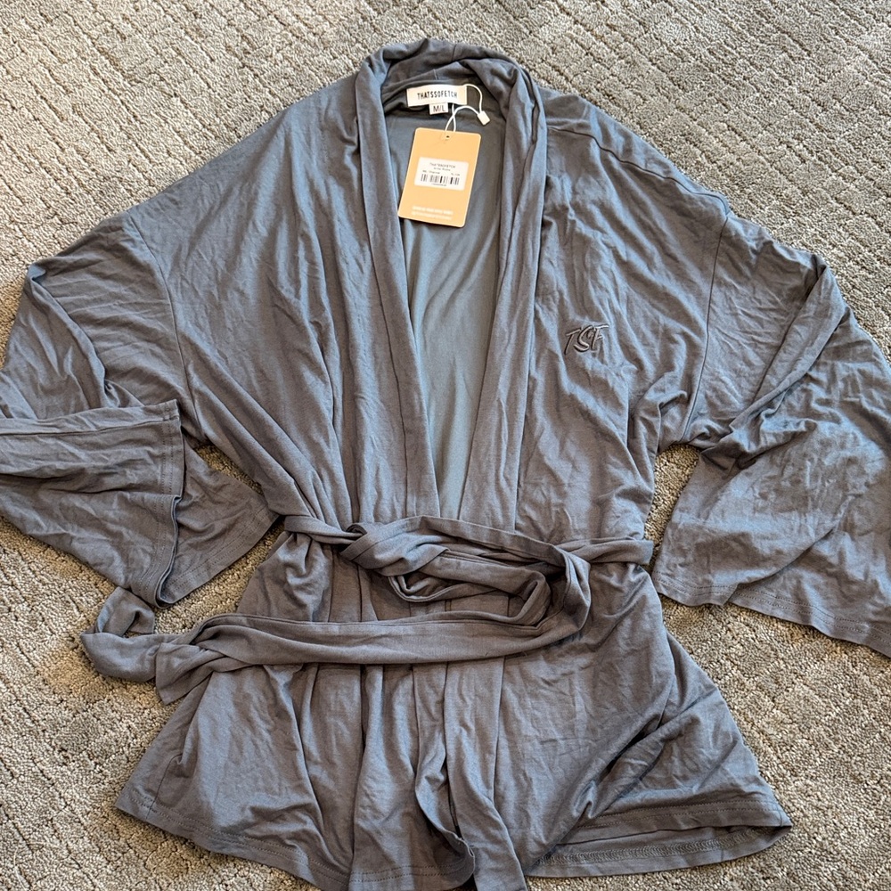 Gray Wrap Robe